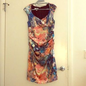 Maggie Boutique Watercolor Sheath Dress size 10